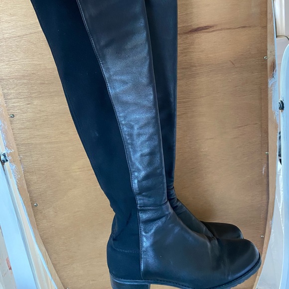 Stuart Weitzman 5050 Leather Over the Knee Boots - Picture 1 of 12